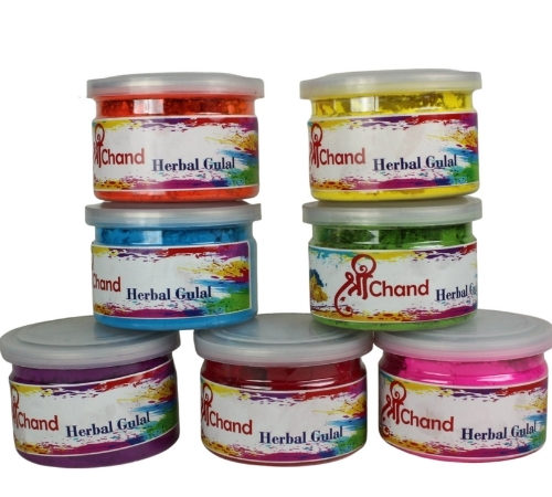 Shree Chand Herbal & Scented Gulal | Pack of 7 (50 gms each)