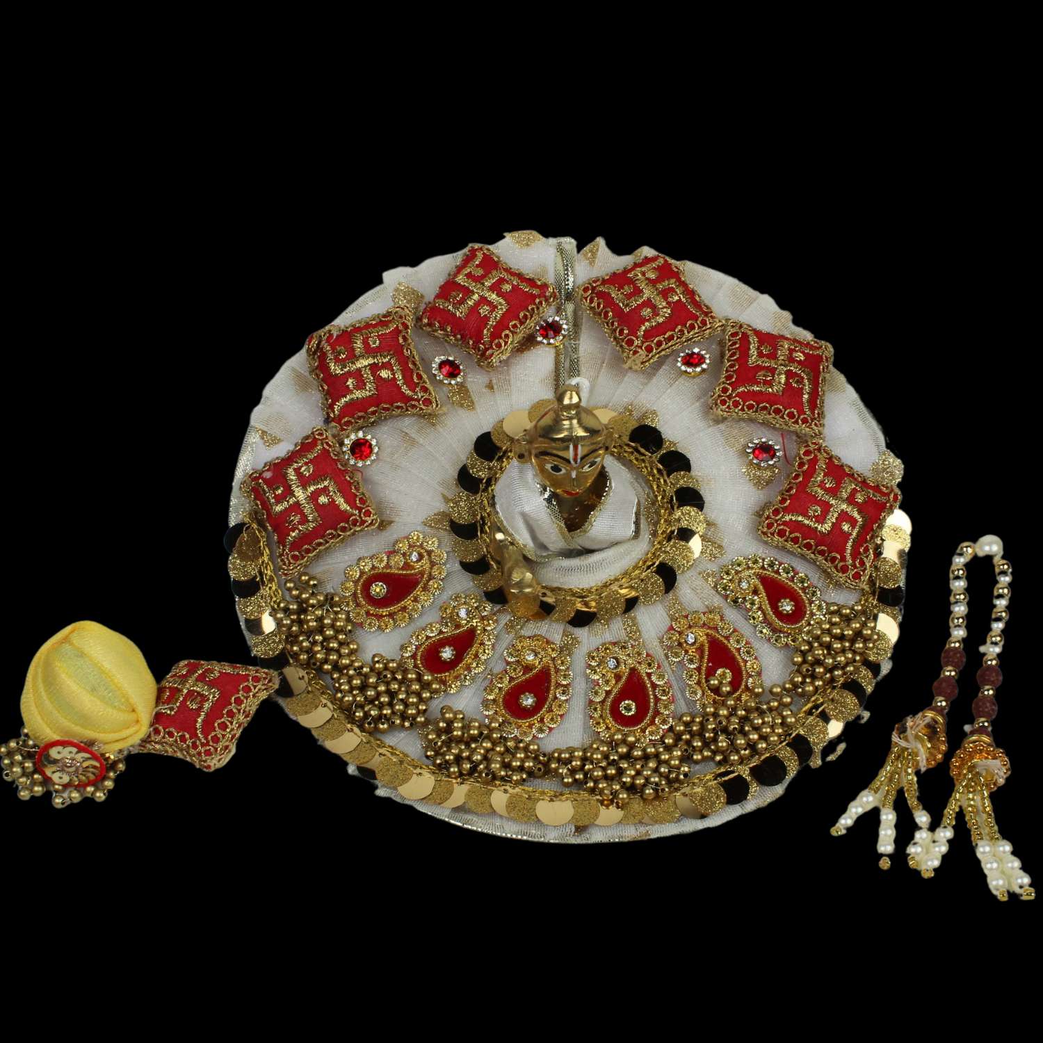 Kanha/Laddu Gopal/Krishna Ji Dress/ Poshak_ Size No. 4 (Raw Silk) – Great E  Pujari® (A Brand of Sajyoti Trading Co)