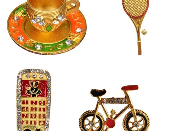 Laddu Gopal Metal Games | Cycle, Cup Plate, Tennis and Mobile | Pack of 4