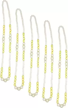 Handmade Swagat Mala for Wedding | Pearl and Golden Moti Garland | Pack of 10