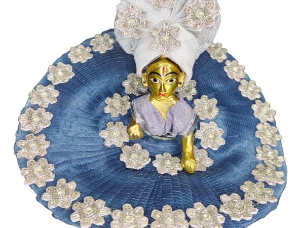 Ladoo Gopal Designer Grey Poshak with Pagdi