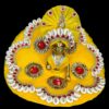 Laddu Gopal Designer Yellow Cowri Dress with Pagadi.